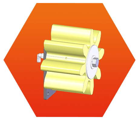 WSCgear ist der Ritzel zur Übertragung eines gleichmäßigen, dünnen Schmierstofffilms auf die Antriebsritzel an Pitch und Azimut Ihrer WKA.