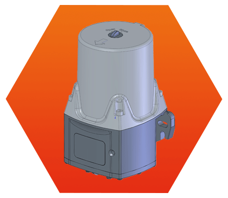 WSCflexxpump ist eine Drehkolbenpumpe mit Fettkartusche zur Versorgung der Verzahnung an Pitch, Azimut und Generatorlager.