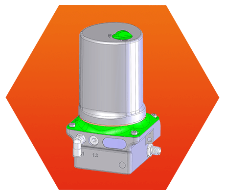 WSCflexxpump ist eine Drehkolbenpumpe mit Fettkartusche zur Versorgung der Verzahnung an Pitch, Azimut und Generatorlager.