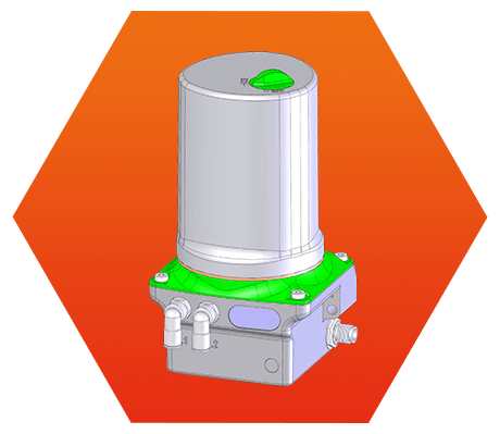 WSCflexxpump ist eine Drehkolbenpumpe mit Fettkartusche zur Versorgung der Verzahnung an Pitch, Azimut und Generatorlager.